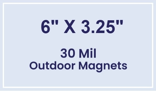 Magnet - 3.25x6 Square Corners - 30 Mil - Outdoor Safe