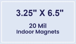 Magnet - 3.25x6.5 Square Corners - 20 mil