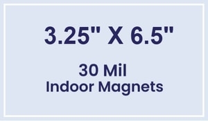 Magnet - 3.25x6.5 Square Corners - 30 Mil