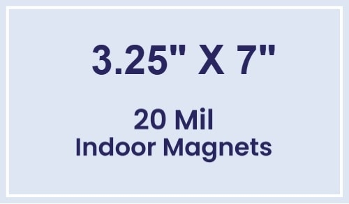 Magnet - 3.25x7 Square Corners - 20 Mil
