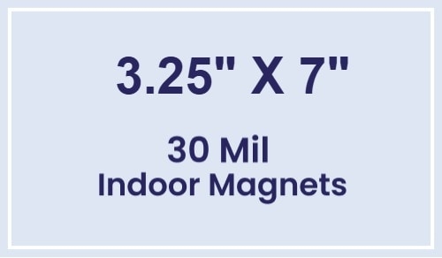 Magnet - 3.25x7 Square Corners - 30 Mil