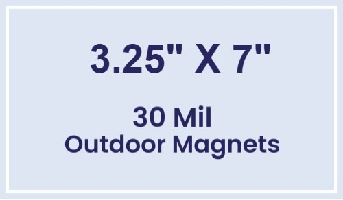 Magnet - 3.25x7 Square Corners - 30 Mil - Outdoor Safe