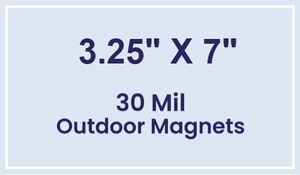 Magnet - 3.25x7 Square Corners - 30 Mil - Outdoor Safe
