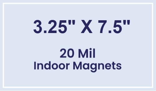 Magnet - 3.25x7.5 Square Corners - 20 mil