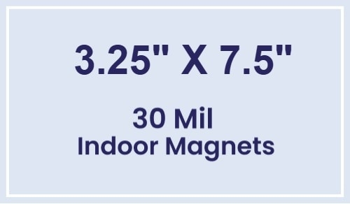 Magnet - 3.25x7.5 Square Corners - 30 Mil