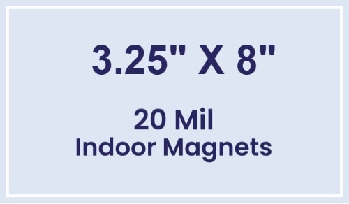 Magnet - 3.25x8 Square Corners - 20 mil