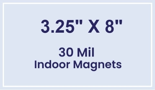 Magnet - 3.25x8 Square Corners - 30 Mil