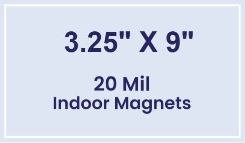 Magnet - 3.25x9 Square Corners - 20 Mil