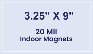 Magnet - 3.25x9 Square Corners - 20 Mil