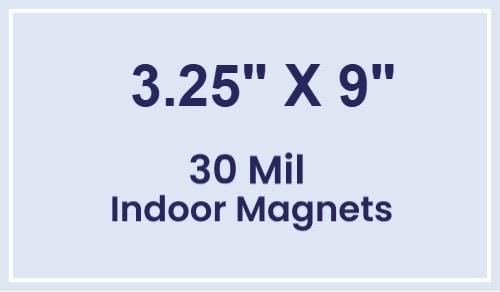 Magnet - 3.25x9 Square Corners - 30 Mil