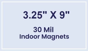Magnet - 3.25x9 Square Corners - 30 Mil