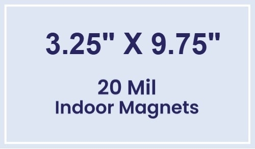 Magnet - 3.25x9.75 Square Corners - 20 mil