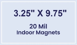 Magnet - 3.25x9.75 Square Corners - 20 mil