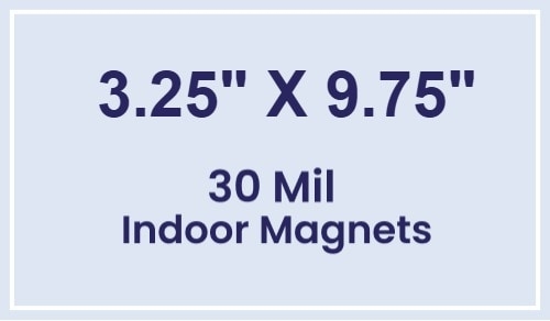 Magnet - 3.25x9.75 Square Corners - 30 Mil