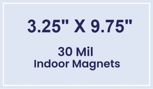 Magnet - 3.25x9.75 Square Corners - 30 Mil