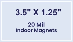 Magnet - 3.5x1.25 Square Corners - 20 Mil