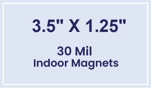 Magnet - 3.5x1.25 Square Corners - 30 Mil