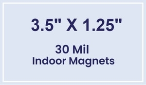 Magnet - 3.5x1.25 Square Corners - 30 Mil