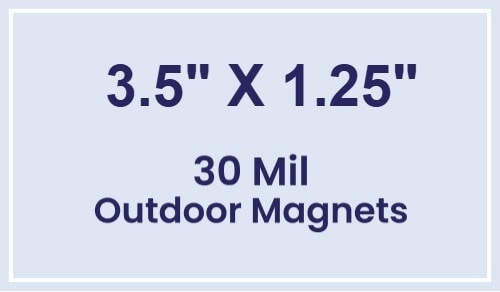 Magnet - 3.5x1.25 Square Corners - 30 Mil - Outdoor Safe
