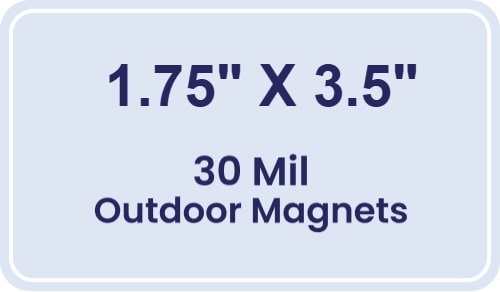 1.75x3.5 Round Corners Outdoor Magnets - 30 Mil