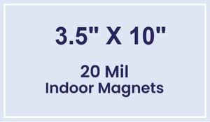 Magnet - 3.5x10 Square Corners - 20 mil