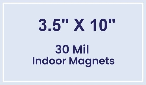 Magnet - 3.5x10 Square Corners - 30 Mil