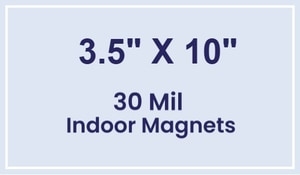 Magnet - 3.5x10 Square Corners - 30 Mil