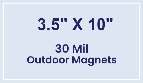Magnet - 3.5x10 Square Corners - 30 Mil - Outdoor Safe