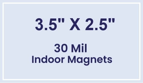 Magnet - 3.5x2.5 Square Corners - 30 Mil
