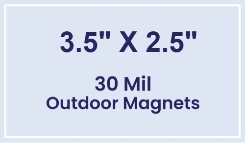 Magnet - 3.5x2.5 Square Corners - 30 Mil - Outdoor Safe