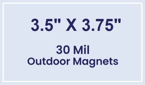 Magnet - 3.5x3.75 Square Corners - 30 Mil - Outdoor Safe