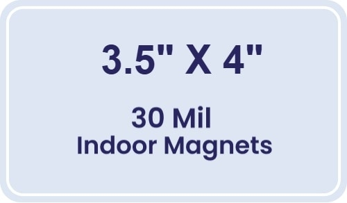 3.5x4 Round Corners Indoor Magnets - 30 Mil