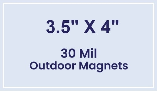 3.5x4 Square Corners Outdoor Magnets - 30 Mil