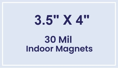 Magnet - 3.5x4 Square Corners - 30 Mil
