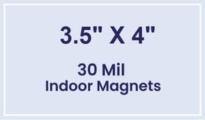 Magnet - 3.5x4 Square Corners - 30 Mil