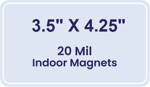 Magnet - 3.5x4.25 Round Corner - 20 Mil