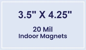 Magnet - 3.5x4.25 Square Corner - 20 Mil