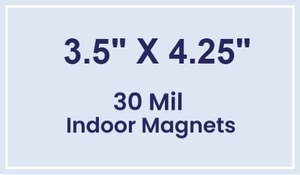 Magnet - 3.5x4.25 Square Corner - 30 Mil