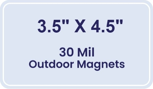 Magnet - 3.5x4.5 Round Corners - 30 Mil - Outdoor Safe