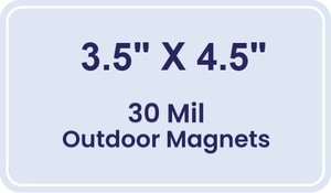 Magnet - 3.5x4.5 Round Corners - 30 Mil - Outdoor Safe