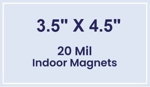 Magnet - 3.5x4.5 Square Corners - 20 Mil