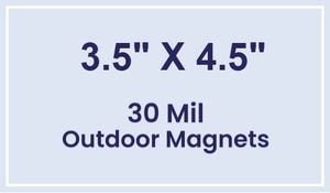 Magnet - 3.5x4.5 Square Corners - 30 Mil - Outdoor Safe
