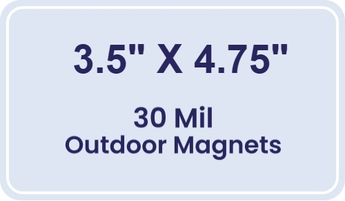 Magnet - 3.5x4.75 Round Corners - 30 Mil - Outdoor Safe