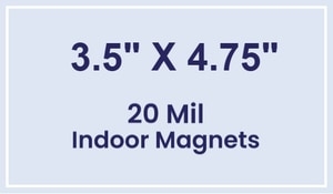 Magnet - 3.5x4.75 Square Corners - 20 mil
