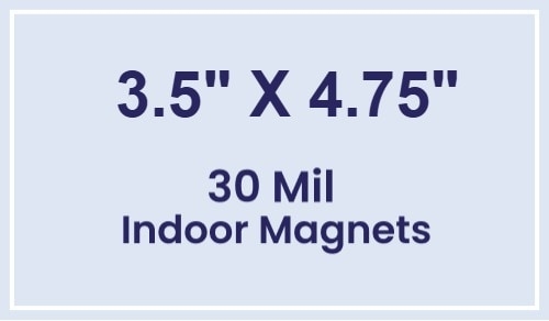 Magnet - 3.5x4.75 Square Corners - 30 Mil