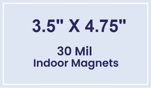 Magnet - 3.5x4.75 Square Corners - 30 Mil