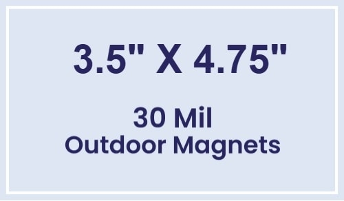 Magnet - 3.5x4.75 Square Corners - 30 Mil - Outdoor Safe
