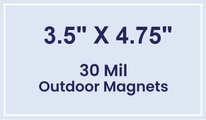 Magnet - 3.5x4.75 Square Corners - 30 Mil - Outdoor Safe