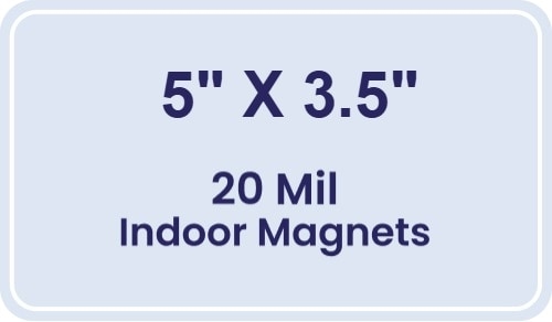 5x3.5 Round Corners Indoor Magnets - 20 Mil
