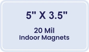 5x3.5 Round Corners Indoor Magnets - 20 Mil
